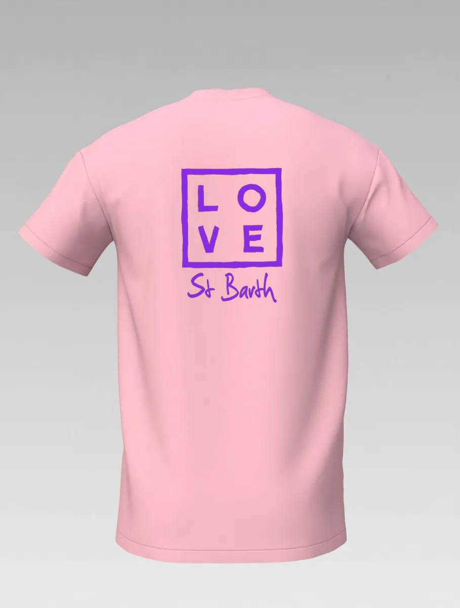 Men’s Pink Shirt – Classic Flex Logo – St Barth Signature – LOVE Edition